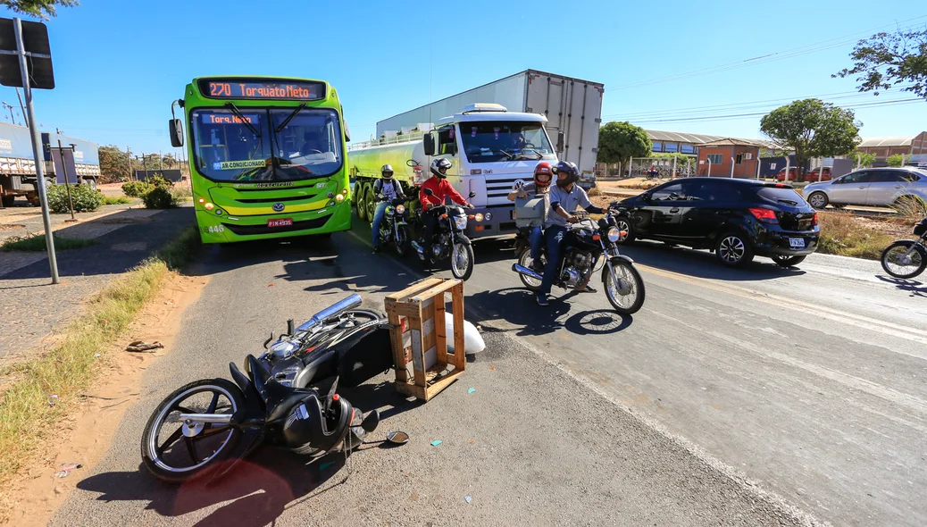 moto envolvida no acidente