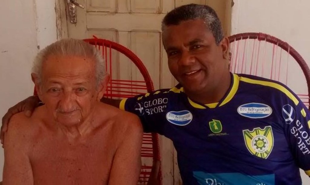 Euvaldo Reinaldo com o cronista esportivo, Bitta Isidório