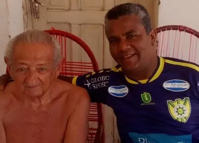 Euvaldo Reinaldo com o cronista esportivo, Bitta Isidório