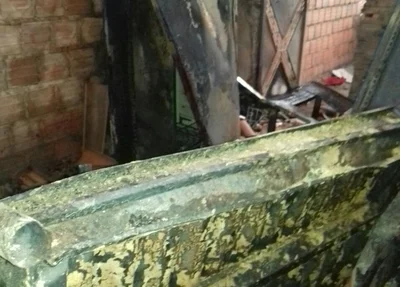 Residência incendiada