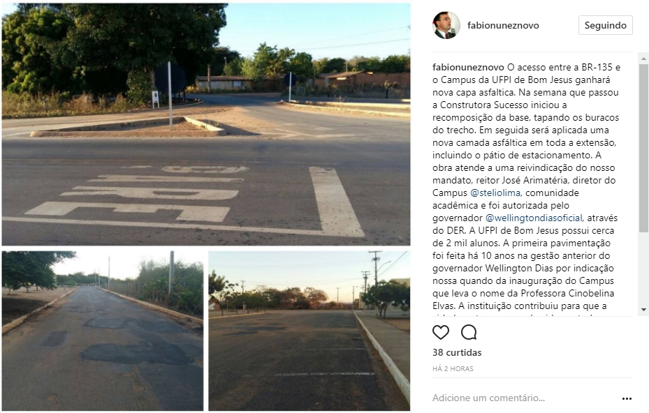 Fábio Novo fez o anúncio no Instagram