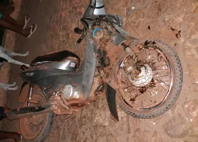 Motocicleta que Francisco pilotava