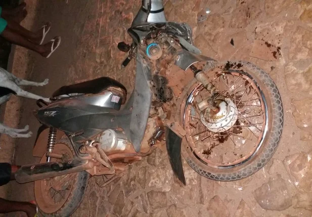 Motocicleta que Francisco pilotava