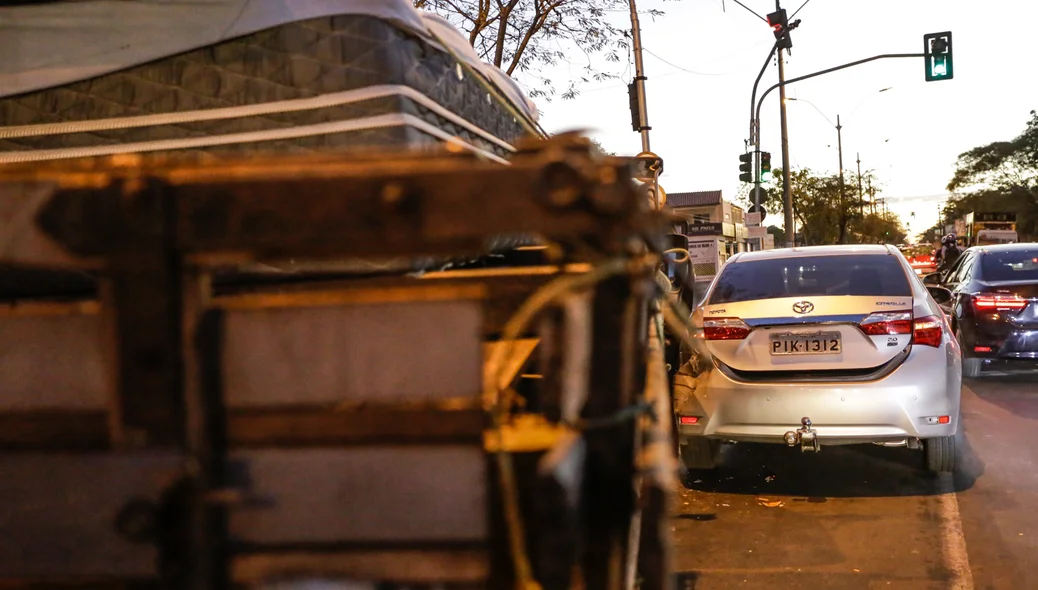 Caminhão teve problemas no freio
