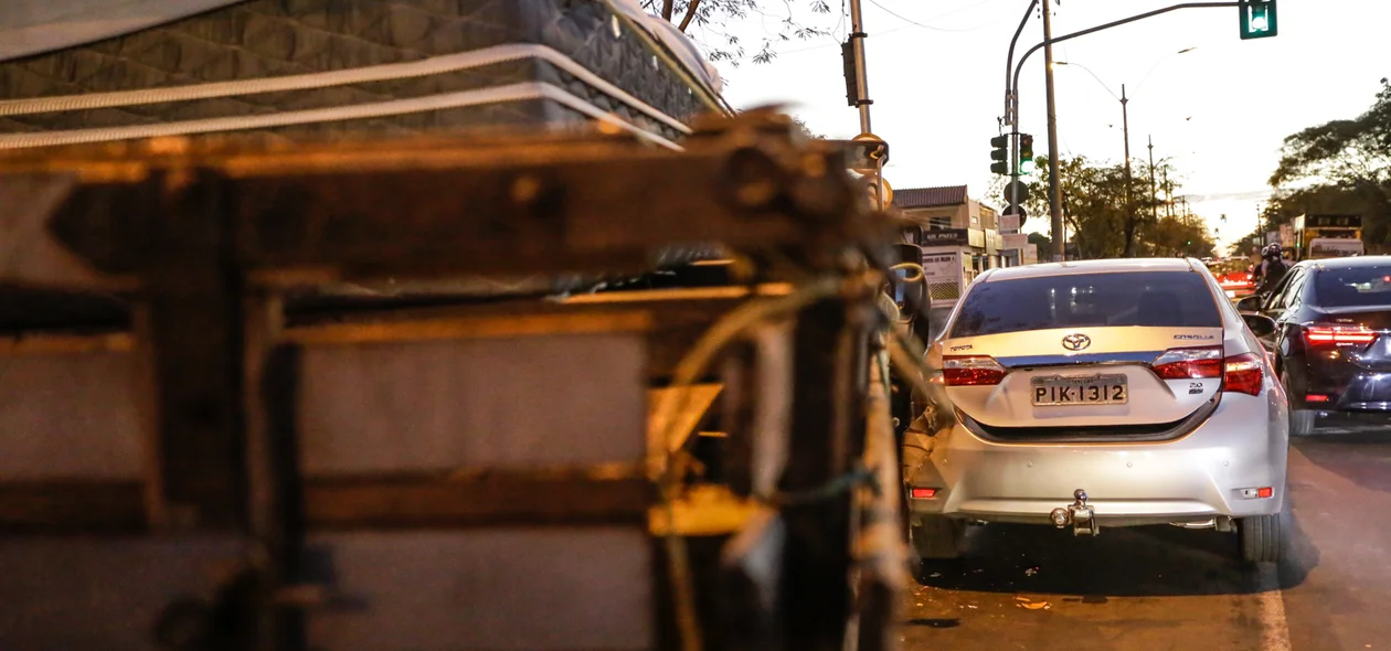 Caminhão teve problemas no freio