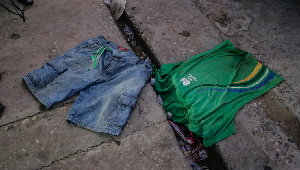 Roupa que o acusado usou no dia do crime 