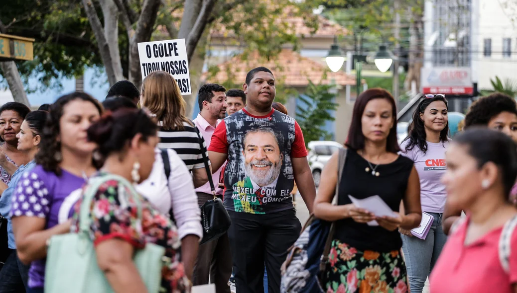 Manifestação de apoio a Lula 