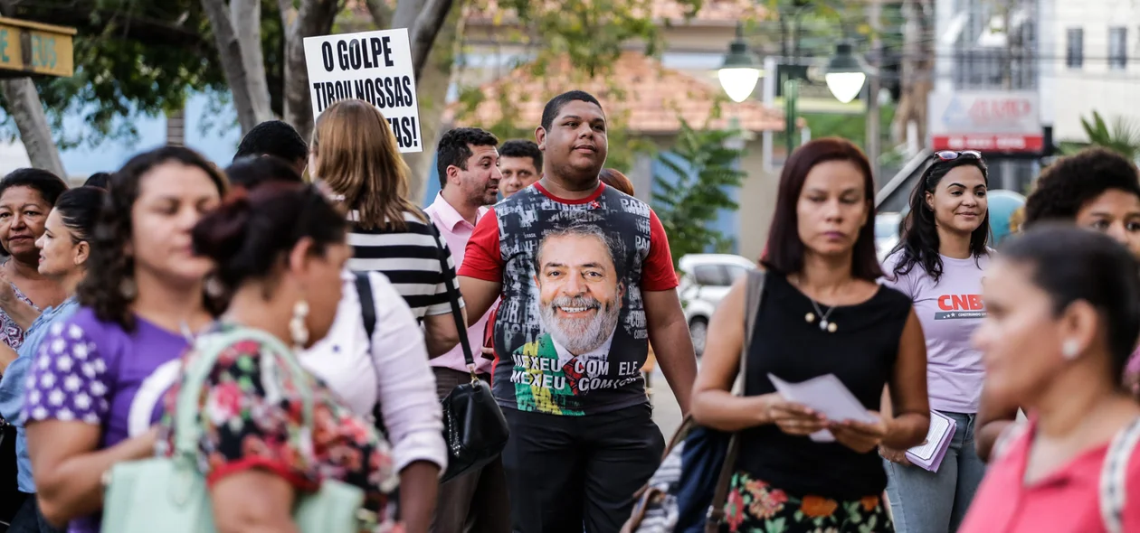 Manifestação de apoio a Lula 