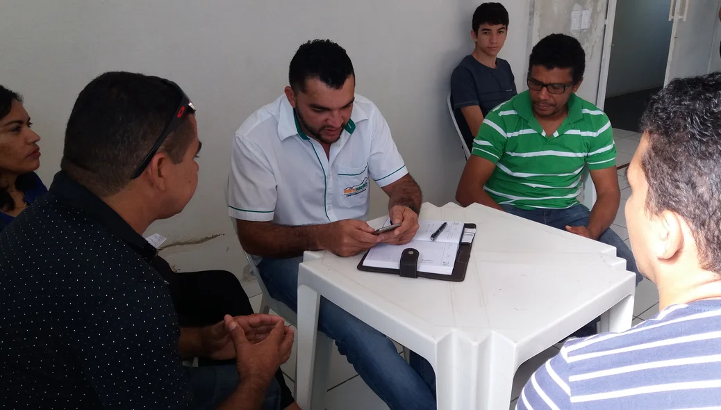 Rodada de negócios, realizada no auditório da Biblioteca Municipal 