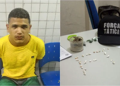 Kelson e a droga apreendida
