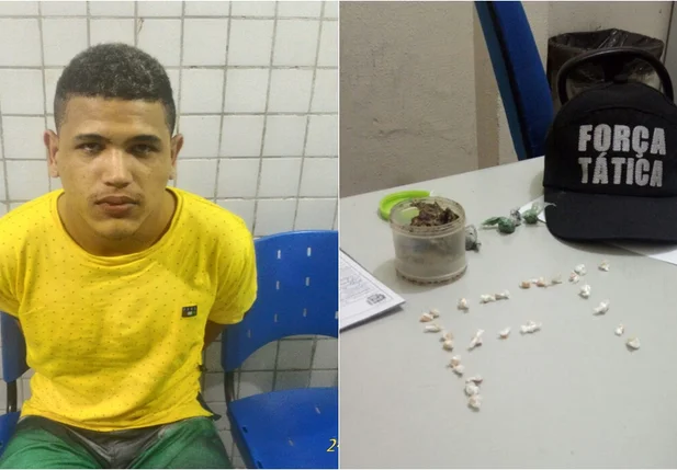Kelson e a droga apreendida