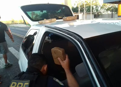 Material apreendido pela polícia