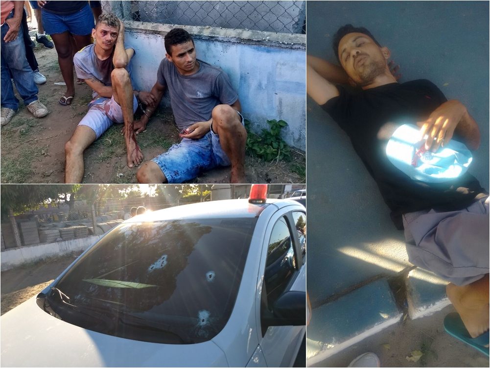 Homens que tentaram roubar viatura da polícia