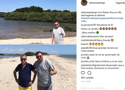 Postagem feita por Wilson Martins em seu instagram