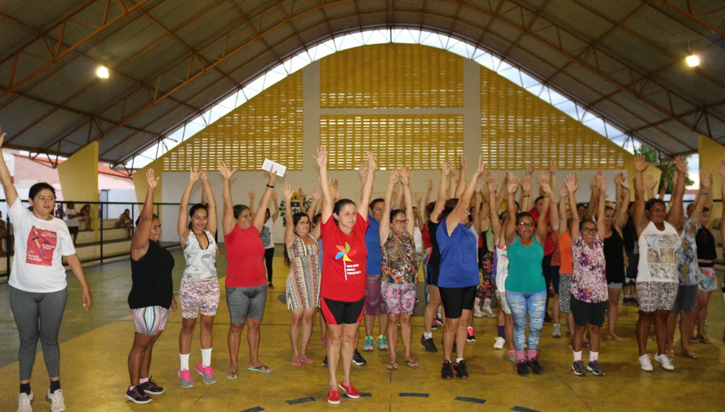 Aula de exercícios físicos 