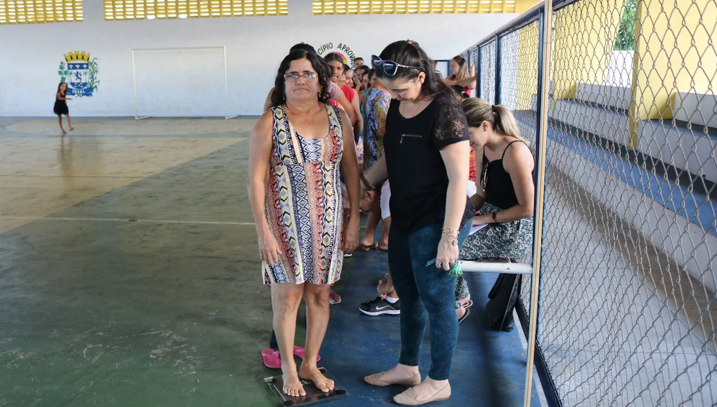 Mulheres também foram pesadas 