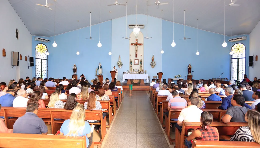 Missa realizada na Capela da Polícia Militar