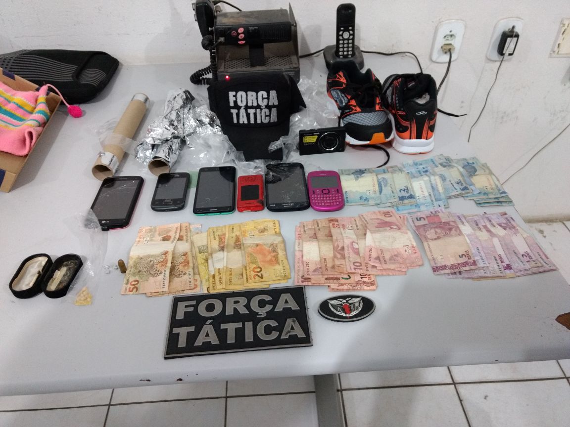 Material apreendido pela polícia