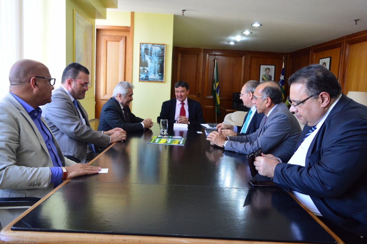 Wellington e Elmano com investidores