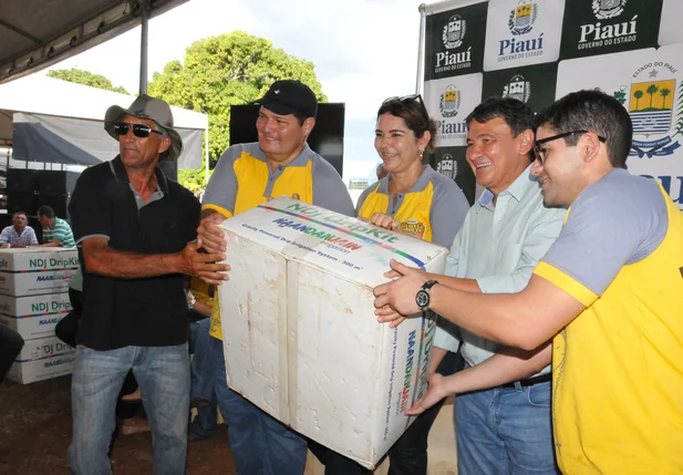 Wellington Dias entrega kits em Joca Marques
