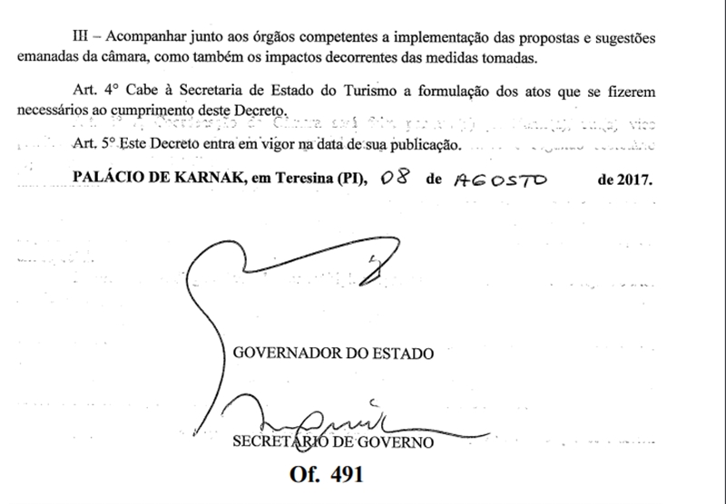 Decreto cria a Câmara Setorial Territorial de Turismo da Rota das Emoções 