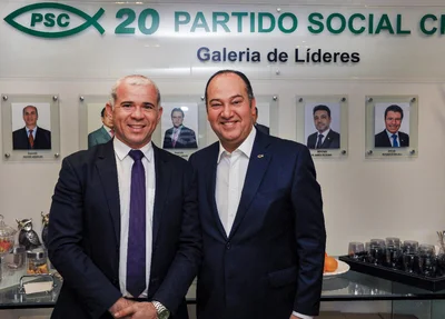 Tiago Vasconcelos e pastor Everaldo