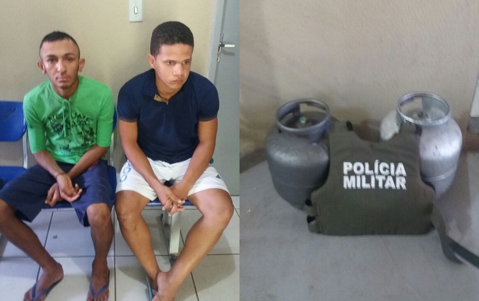 Dupla é presa por furto de botijões de gás