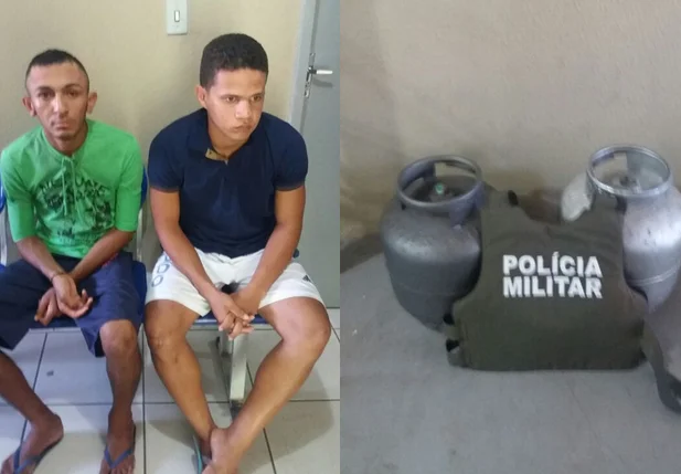 Dupla é presa por furto de botijões de gás