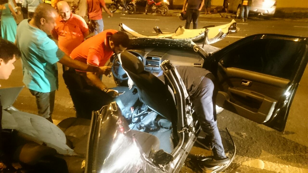 Carro envolvido no acidente 