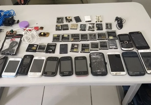 Material apreendido pelos agentes