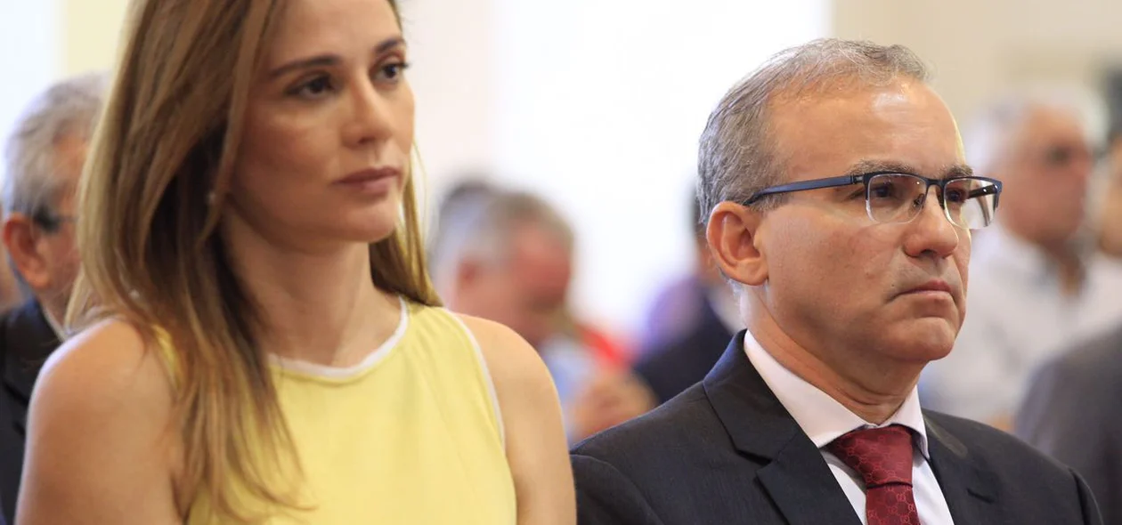 Prefeito Firmino filho e sua esposa, Lucy Silveira