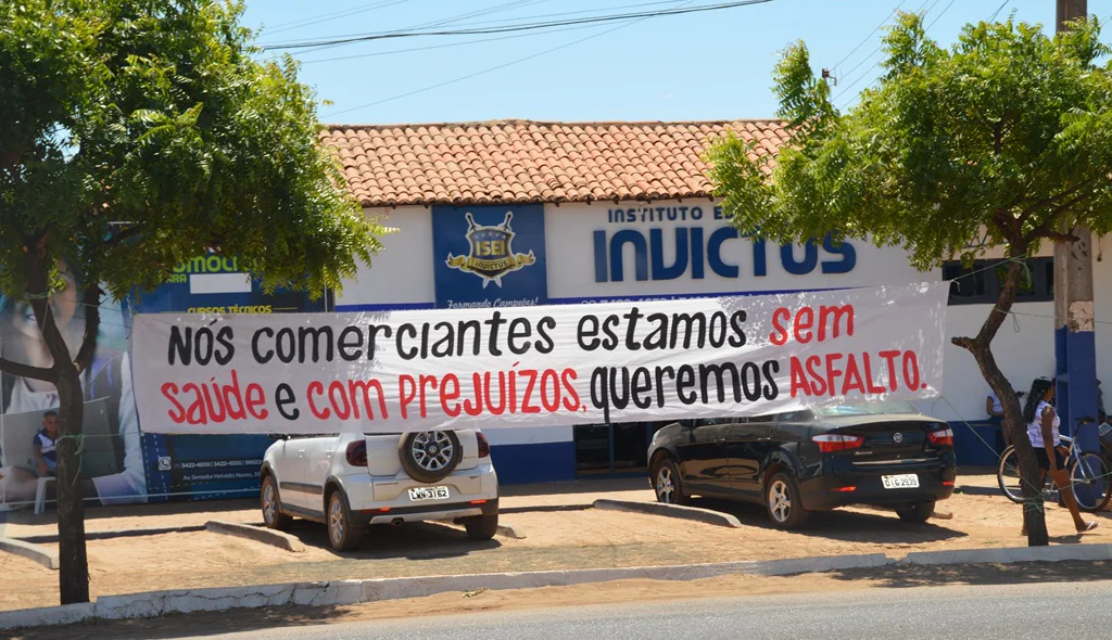 Faixa de protesto