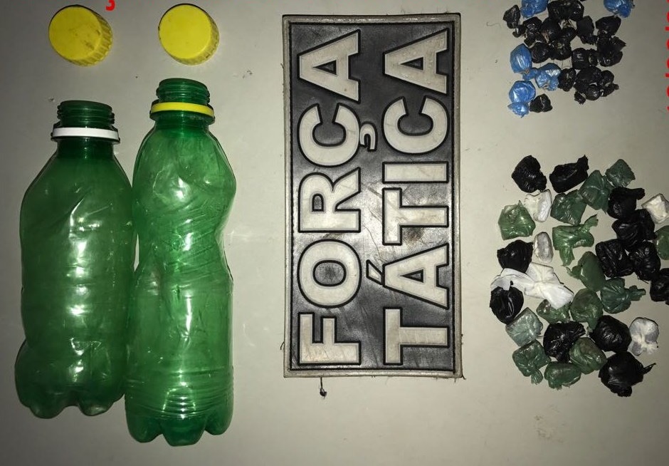 Material apreendido pela polícia
