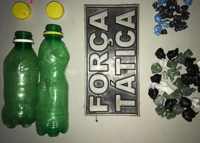 Material apreendido pela polícia