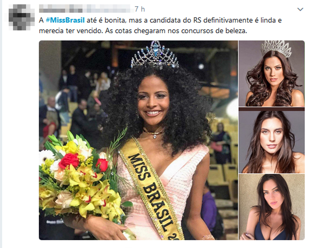 Missi vítima de preconceito