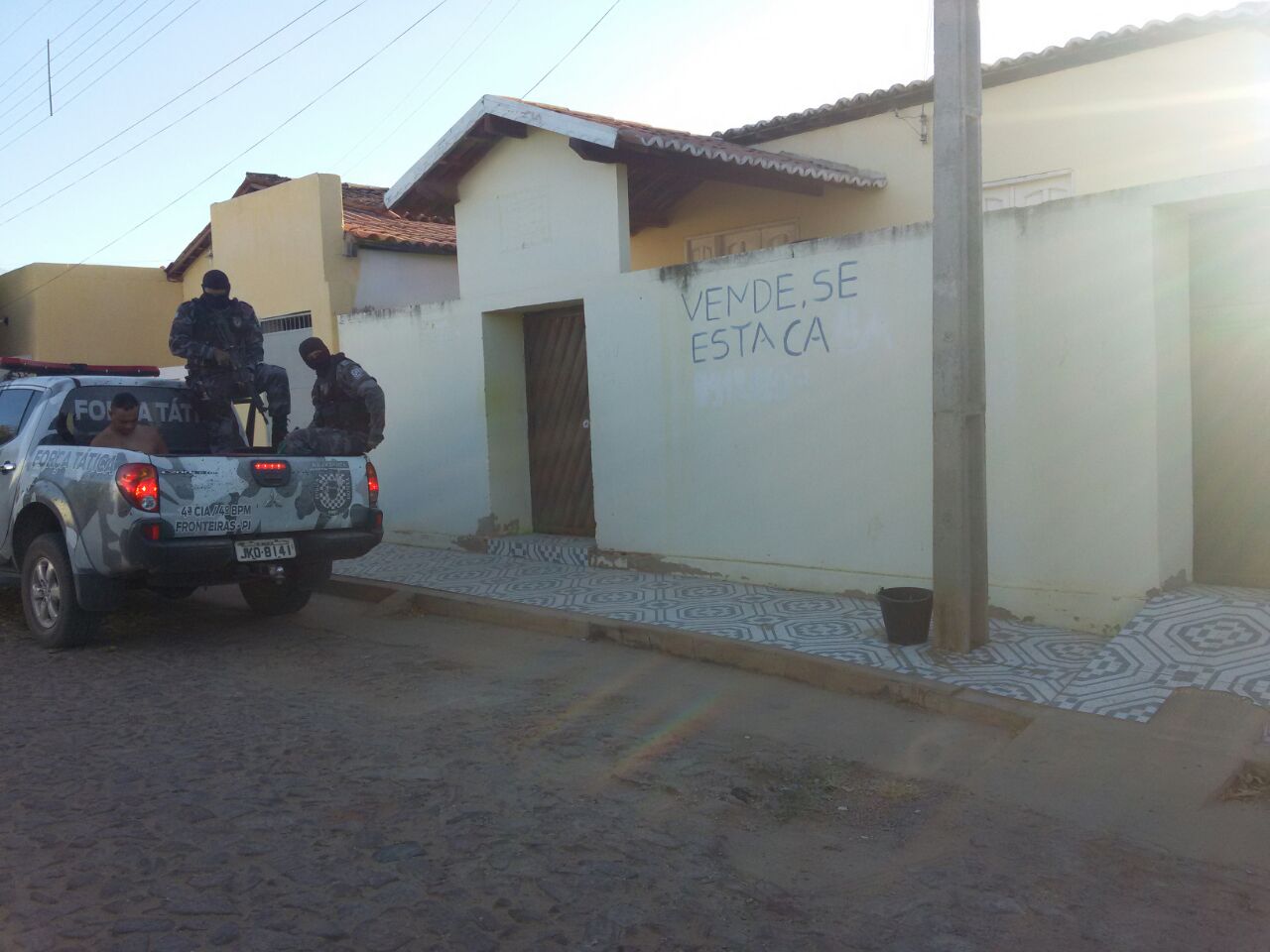 Residência onde casal foi preso