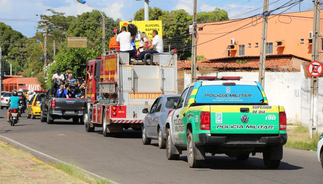 Carreata seguiu pelas ruas da cidade