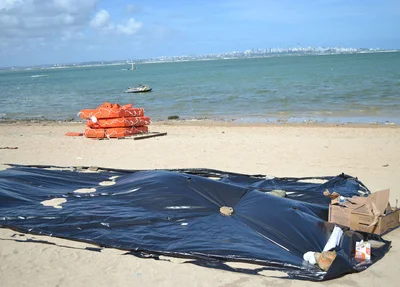 Local onde foram levados alguns corpos após naufrágio na Bahia