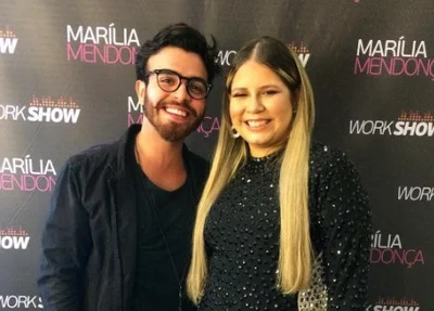 Matheus Corcione e cantora Marília Mendonça