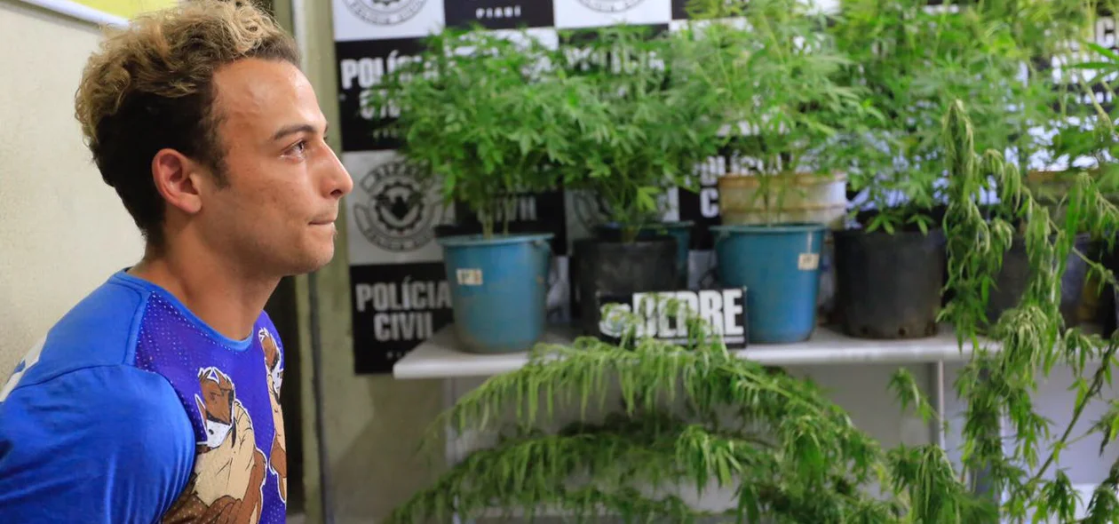 João Wilson de Assunção foi preso com 14 pés de maconha