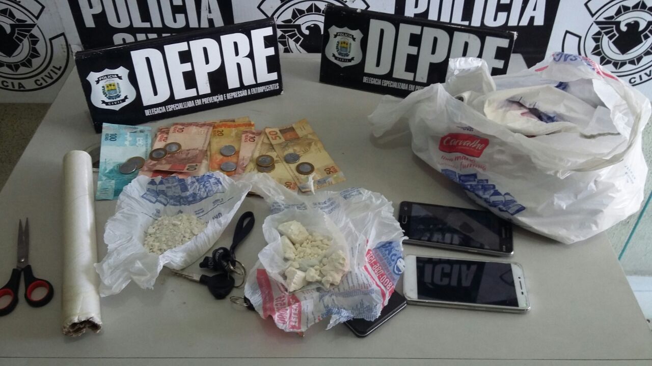 Homem suspeito de tráfico de drogas é preso na zona norte