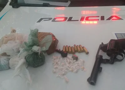 Material apreendido pela polícia