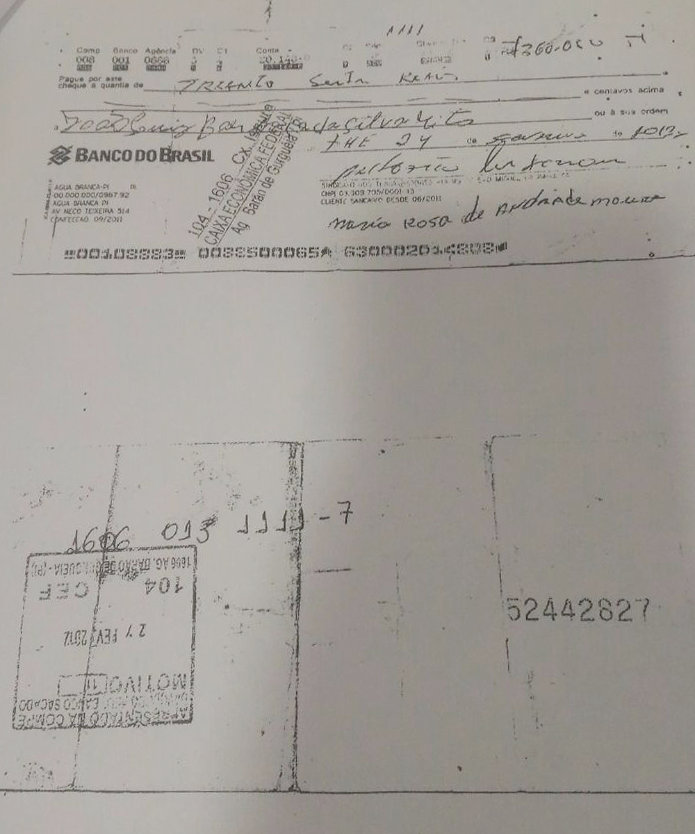 Cheque que foi devolvido