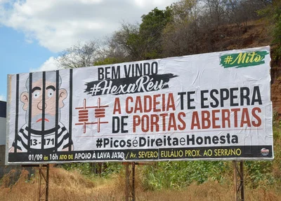 Picoenses se manifestam contra visita de Lula