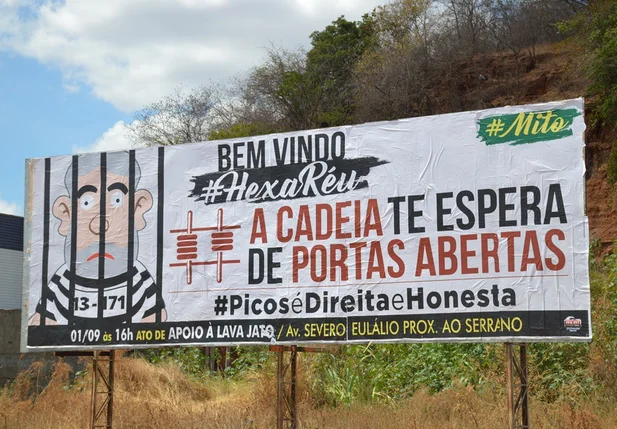 Picoenses se manifestam contra visita de Lula
