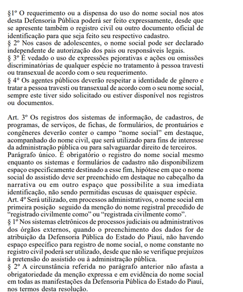 Resolução da Defensoria Pública do Estado do Piauí