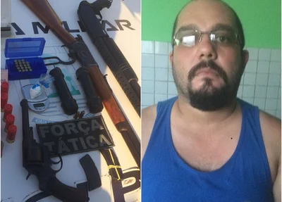 Pedro Igor e os materiais apreendidos