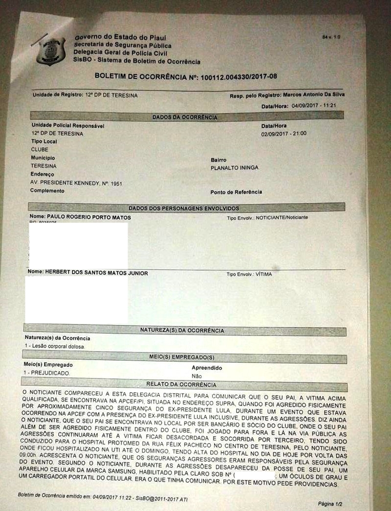 Boletim de Ocorrência