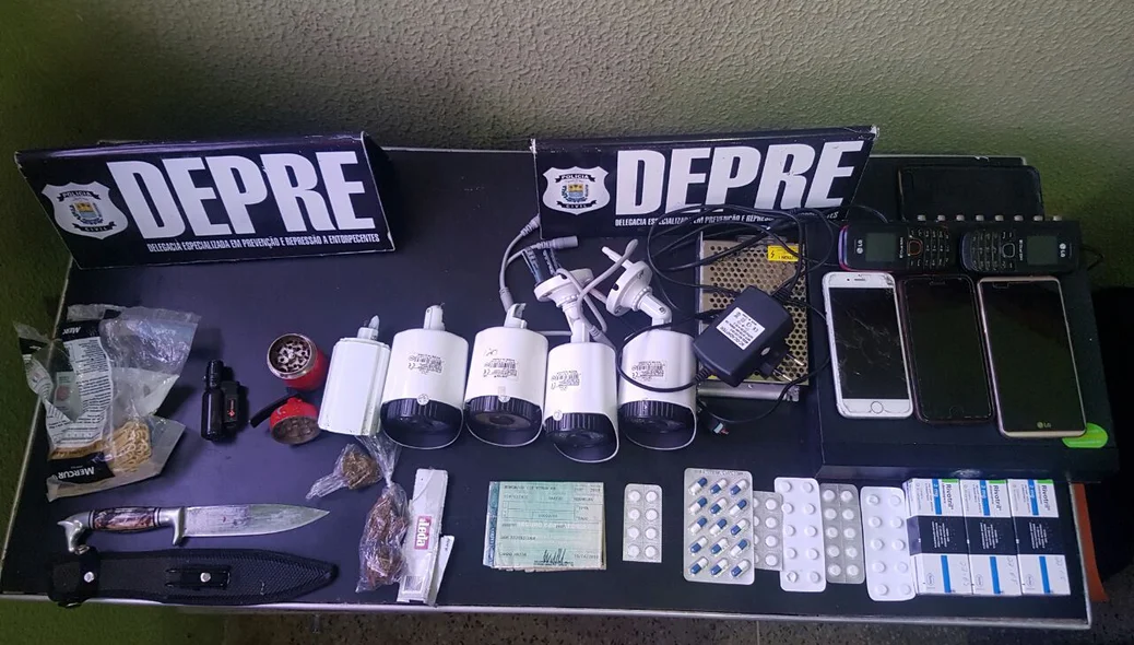Material apreendido pela Depre