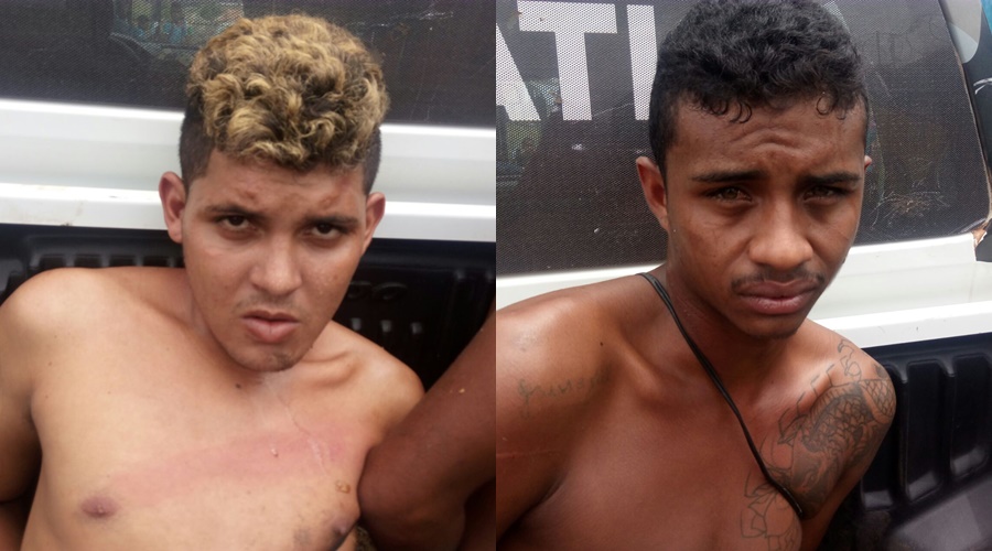 Nathan da Silva e Paulo Mascarenha são acusados de praticar assaltos na região do bairro Pedra Mole